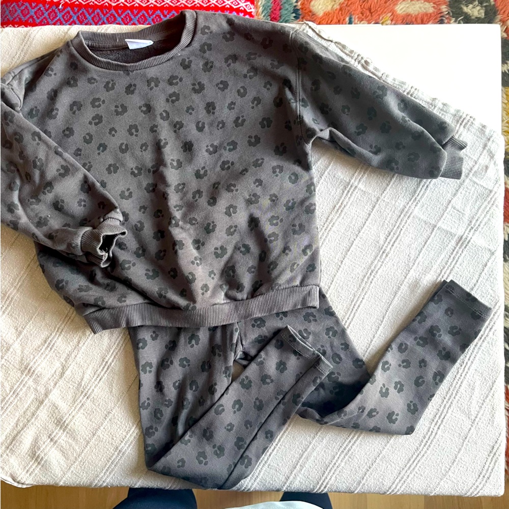 Zara kids animal print top and bottom set
